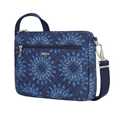 Travelon Anti-Theft Classic Small East/West Crossbody - color: Geo Sunflower