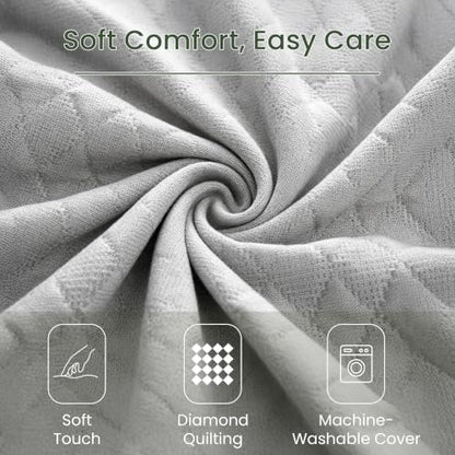 Vekkia Travel Pillow, Portable Memory Foam Camping Pillow with Dual-Height - size: Large