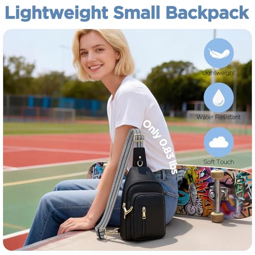 Anti Theft Crossbody Bags for Women RFID Sling Purse Travel - color: Black