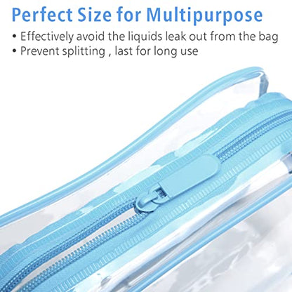 PACKISM TSA Approved Toiletry Bag - Clear Makeup Bag for Travel, Light Blue - color: New Light Blue, size: Medium Set
