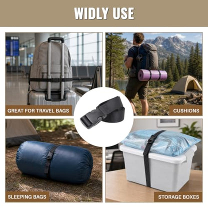 0.75”x48” Utility Straps with Buckle Quick Release Buckle Straps with Clips - size: 0.75” x 48”