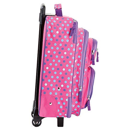 Lillian Vernon Personalized Kids Suitcases for Girls, 5-Pocket 3-D Butterfly Design Rolling Luggage Set, Customizable Travel Carrier on Wheels - color: Butterfly