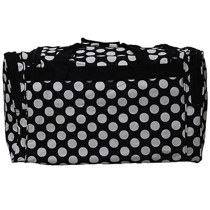 World Traveler 81T16-635 Duffle Bag, One Size, Black White Dot II - color: Black White Dot