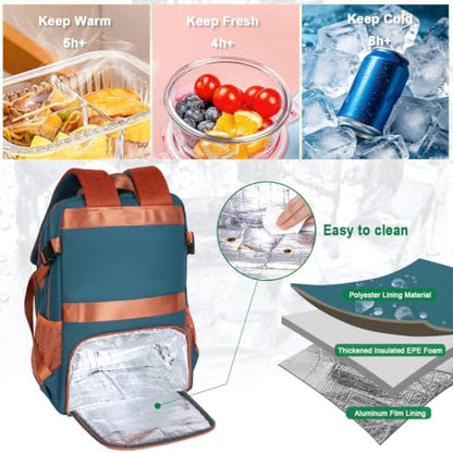 FENGDONG Durable Waterproof Travel Laptop Backpack 17.3 inch,Large College Backpack Bookbag for Men & Women Business Backpack with USB Charging Port and Headset Port Blue - color: A1-peacock Blue