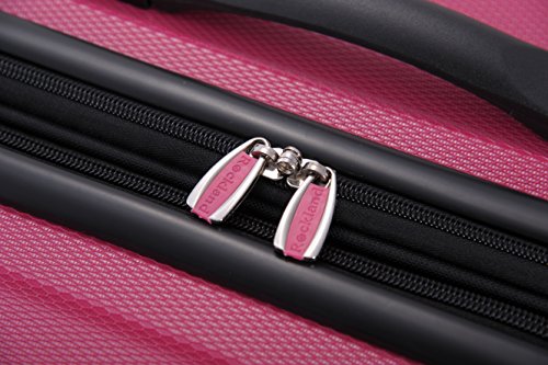 Rockland London Hardside 3 Piece Expandable Spinner Wheel Luggage Set, (20"/24"/28"), Magenta - color: Magenta, size: 3 Piece (28"/24"/20")