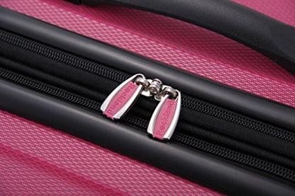 Rockland London Hardside 3 Piece Expandable Spinner Wheel Luggage Set, (20"/24"/28"), Magenta - color: Magenta, size: 3 Piece (28"/24"/20")