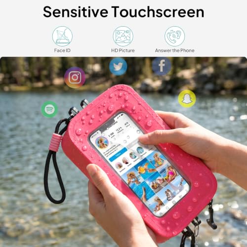 Waterproof Fanny Pack for Women & Men, Waterproof Belt Bag for Swimming - color: Pink