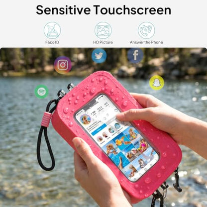 Waterproof Fanny Pack for Women & Men, Waterproof Belt Bag for Swimming - color: Pink