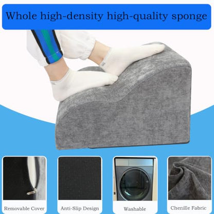 Foot Rest for Under Desk at Work.Multifunctional 3-Tier Foot Stool - color: Dark Grey