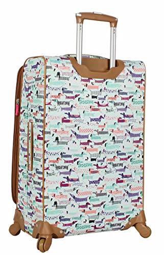 Lily Bloom Luggage 24" Expandable Design Pattern Suitcase With Spinner Wheels For Woman (24in, Totally Paw Some) - color: Totally Paw Some