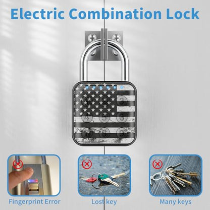 Locker Lock, 6-Digit Keypad Combination Lock for Gym Lockers - color: Black Tactical Flag, size: 1 Pack