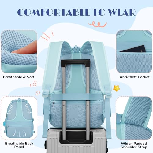 17.3 Inch School Backpack Women,College Bookbag for Teen Girls High School Mochila Escolares Niñas Mochilas Mujeres - color: Blue, size: 17,3 inch