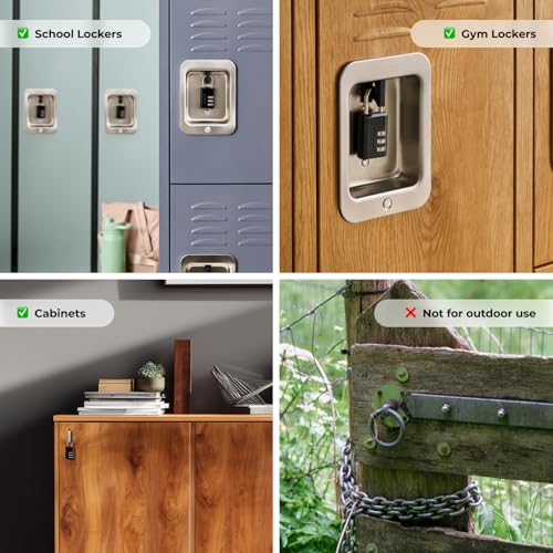 Master Lock Combination Padlock, Resettable 3-Digit Code 2-Pack 647BLKEC2