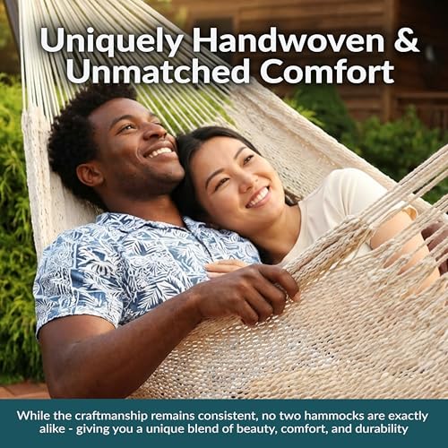 Sunnydaze Mayan XXL Double Heavy-Duty Hammock, Natural - color: Natural