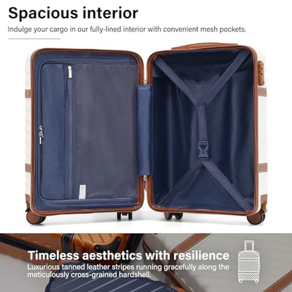 Coolife PC Hardshell Luggage, TSA Lock, Spinner, 3-Piece Set with Backpack - color: Black, size: 3 piece set (BP/TB/20)
