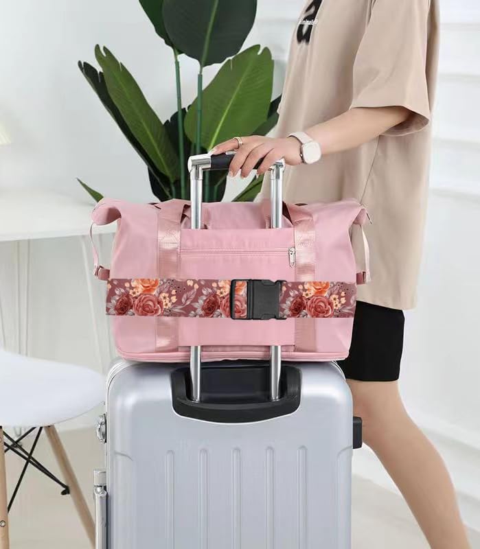 Luggage Straps for Suitcases Travel Belt Accessories, Cute Suitcase Strap, Adjustable Luggage Belt Strap, Heavy Duty with Quick-Release Buckle Luggage Strap Luxury Red Flowers - color: Luxury Red Flowers