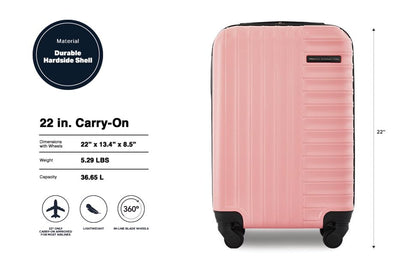French Connection 22" Quinn Carry-On Luggage, Rose Elegance - color: Rose Elegance