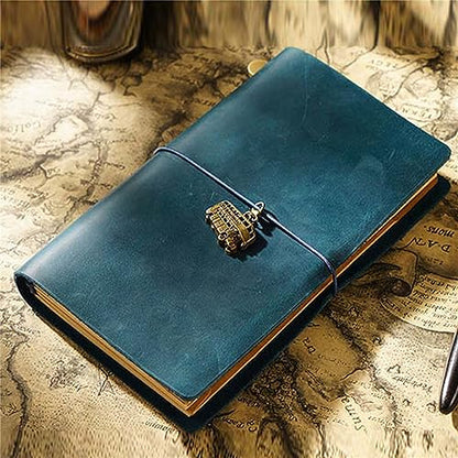 Genuine Leather TN Travel Notebook Protective Cover Journal Sketchbook Planner Agenda Diary Personal Organizers Noteboo (Blue Standard) - color: Blue Standard