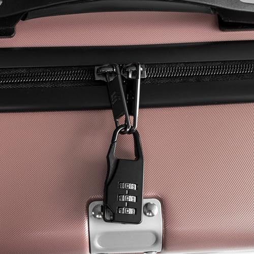 Small Padlock,3 Digit Code Number Password Lock Combination Padlock Safety Travel Resettable Security Lock for Suitcases and Bag, 5.5x1.2x2.1cm, Red - color: Red