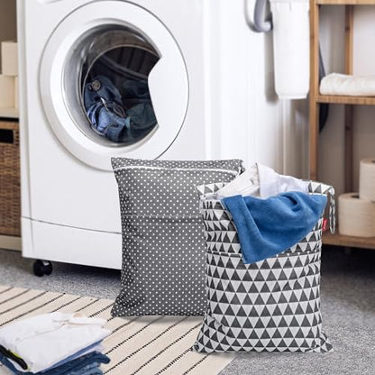 Damero 2 Pcs Large Travel Laundry Bag, Wet Dry Bag with Handle