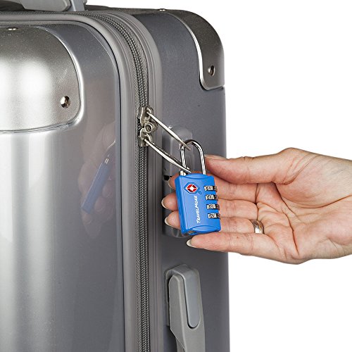 TravelMore 수하물 자물쇠 TSA 승인, 4자리 여행용 콤비네이션 자물쇠 - color: 블루., size: 3개
