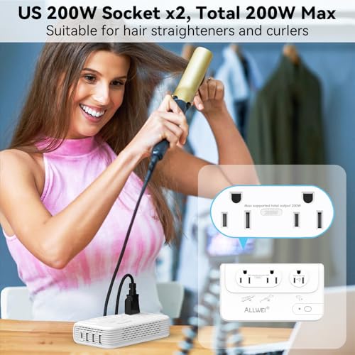 ALLWEI 2000W Voltage Converter 220V to 110V Travel Adapter