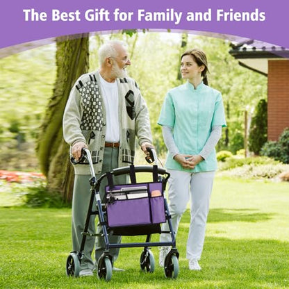 supregear Walker Bag w/Cup Holder, Universal Walker Accessories for Seniors - color: Light Purple