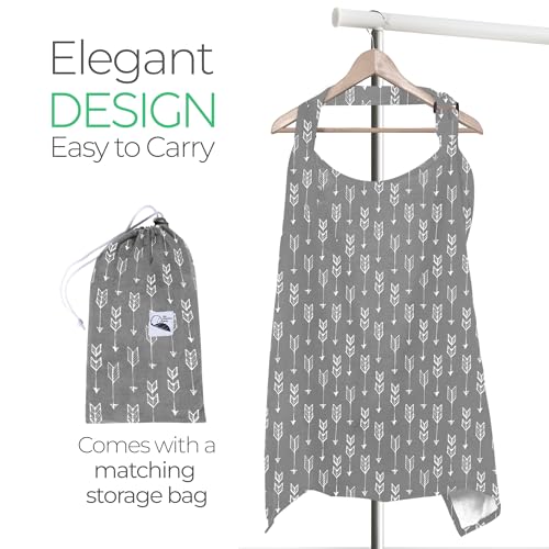 San Francisco Baby Nursing Cover – Breathable Breastfeeding Cover for Nursing, 360° Nursing Cover Up for Breastfeeding, Privacy Nursing Covers, Nursing Blanket for Breastfeeding – Luxury Gray - color: Luxury Gray