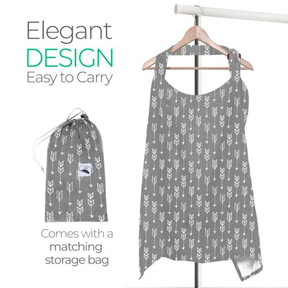 San Francisco Baby Nursing Cover – Breathable Breastfeeding Cover for Nursing, 360° Nursing Cover Up for Breastfeeding, Privacy Nursing Covers, Nursing Blanket for Breastfeeding – Luxury Gray - color: Luxury Gray
