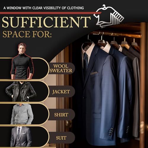 Hleelomi 10 Pack 40-in Garment Bag for Hanging Clothes Black Suit Bag - color: black, size: 40“ （10 pack)