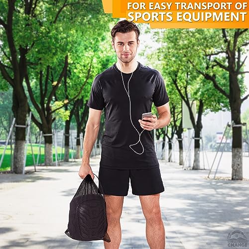 12 Pcs Mesh Laundry Bags Drawstring, 12.6x15.5 In, Polyester (Black) - color: Black