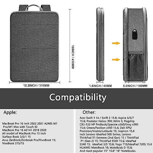 ZINZ Slim & Expandable Laptop Backpack 15 15.6 16 Inch, D01G02 - color: D01g02, size: 15"-16"