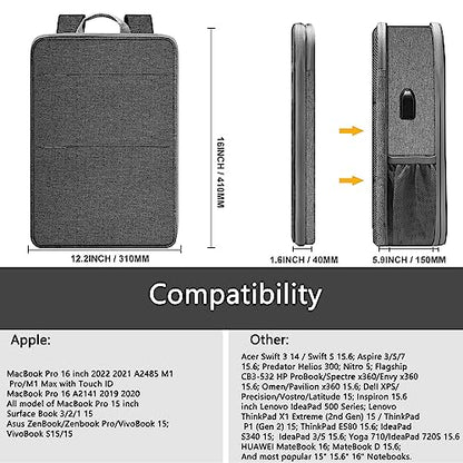 ZINZ Slim & Expandable Laptop Backpack 15 15.6 16 Inch, D01G02 - color: D01g02, size: 15"-16"