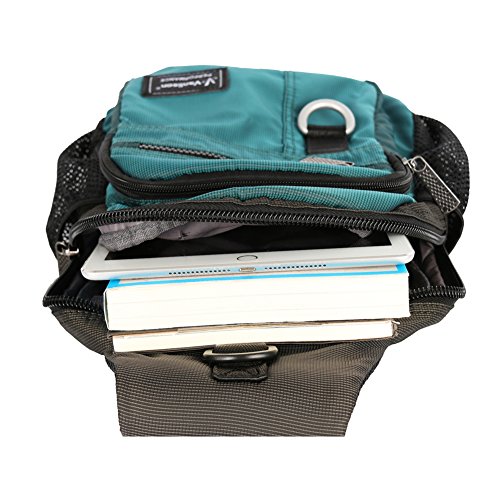 Crossbody Sling Bag Backpack for Men & Women Lake Blue - color: A-dark Green(fits 10.5" Ipad)