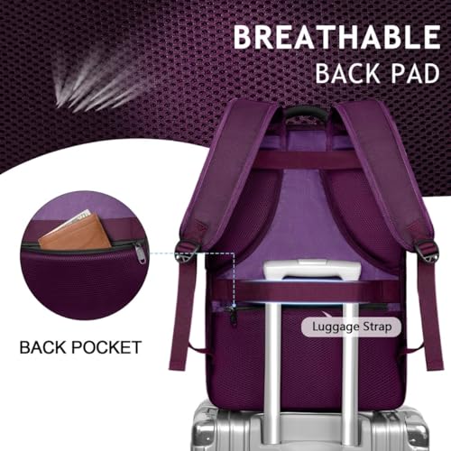 MATEIN Travel Backpack for Women, Extra Large 40L Carry on Backpack, Purple - color: Purple, size: X-Large