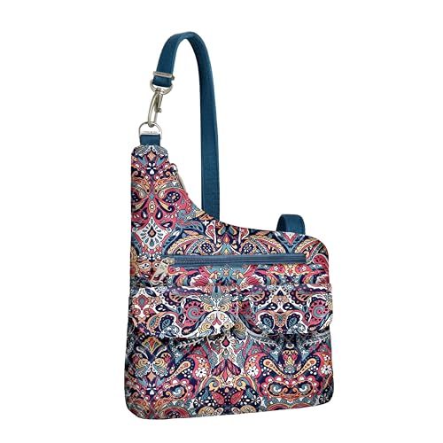 Travelon Anti-Theft Classic Crossbody Bag - color: Summer Paisley