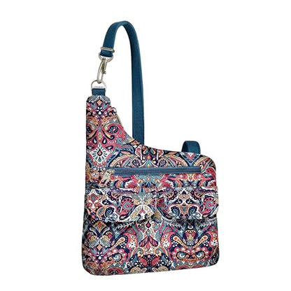 Travelon Anti-Theft Classic Crossbody Bag - color: Summer Paisley