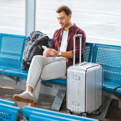 Clear PVC Luggage Cover, Waterproof Suitcase Cover Protector for 20‑30 Inch Travel Suitcase (20") - size: 20"