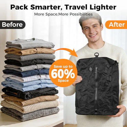 Travel Vacuum Bags with Pump 25L Vacuum Seal Bag for Clothing Travel 2 Pack