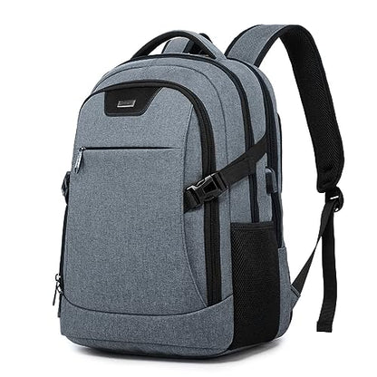 DUSLANG Travel Work Laptop Backpack With USB Charging Port Fits 15.6 15 14 13 Inch Laptop and Notebook Business Anti Theft College Computer Bag Back Pack for Women Men - Dark grey - color: Dark Gray