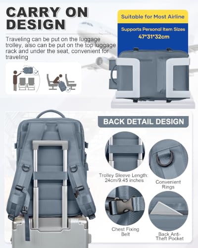 Vacuum Backpack Travel with Pump, Vacuum Seal Compression Bags For Clothing