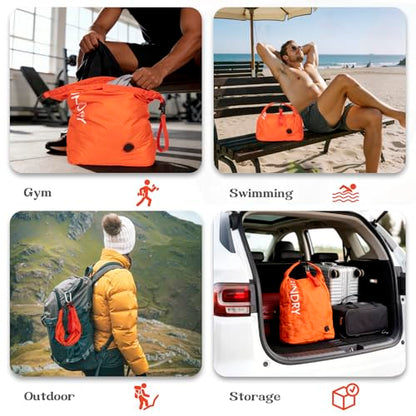 Travel Laundry Bag, Vacuum Compression Dirty Clothes Travel Bag - color: Orange, size: Medium