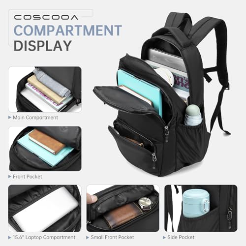 40x30x15cm Personal Item Travel Bag 16x12x6inch Carry On Backpack - color: Black