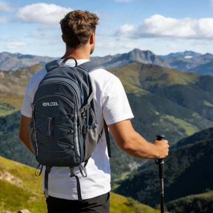 RealCool 20L Lightweight Hiking Backpack, Waterproof Daypack for Camping - color: Blue, size: 20L