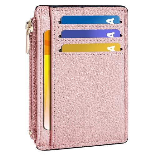 Tipmile Womens Credit Card Holder Wallet, Small Slim RFID Blocking Sleeve - color: Dusty Pink