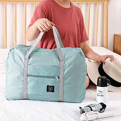 Foldable Travel Duffel Bag (2 Pack), For Spirit Airlines, Weekender Overnight Bag, Tote Carry on Luggage Sport Duffle Weekender Overnight for Women and Girls (Pink Blue) - color: 2Pack -Pink Blue
