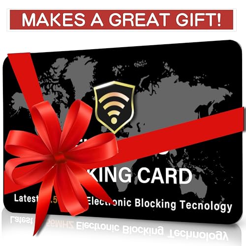 SaiTech IT 5 Pack RFID Blocking Card for Credit Debit ID Card, WM Black - color: Black WM