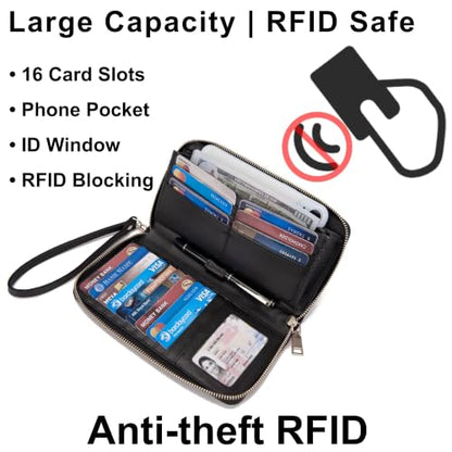 Qiyuer Structured Satchel Tote Handbags Set Women Purses with RFID Wallet - color: A3-2pcs/Set Whiteblack