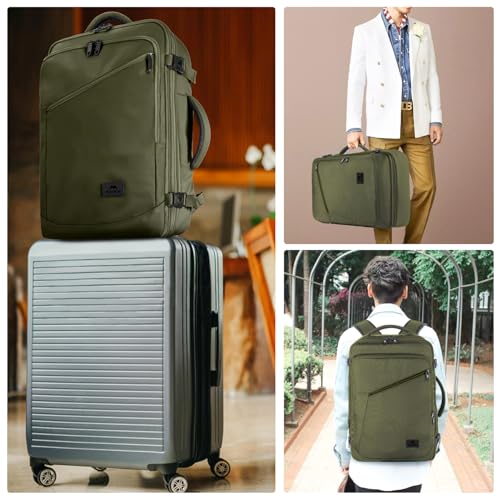 MATEIN Mens Backpack for Travel, Extra Large Expandable Carry on Backpack - color: Olive Green, size: XX-Large