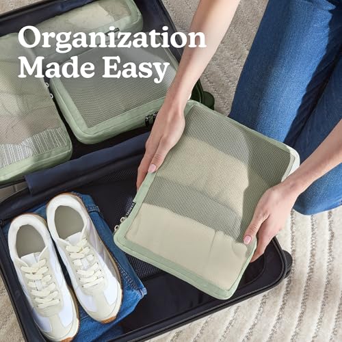 Vandel Space-Saving Compression Packing Cubes for Women 4-Pack Compressible - color: 6. Sage, size: 4 Pack (Compression)